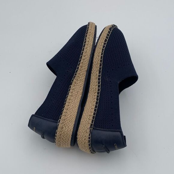 Cole Haan Navy Espadrille Slip-On Shoes size 8.5 nautical - Picture 9 of 11
